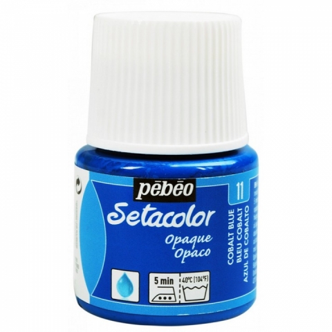 Culori pentru textile Setacolor Opaque Matt Pebeo, 45ml, Cobalt blue 11