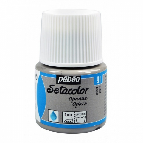Culori pentru textile Setacolor Opaque Matt Pebeo, 45ml, Grey 91
