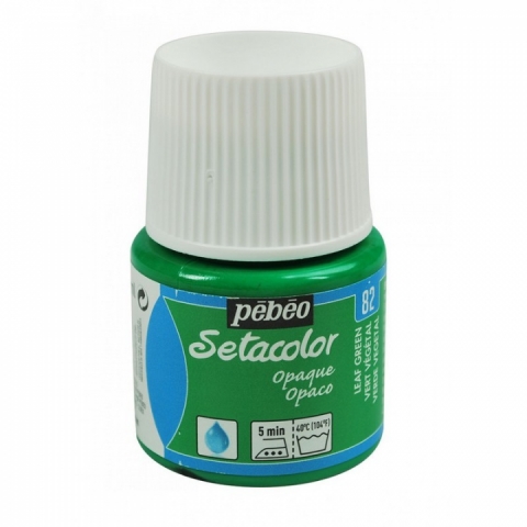 Culori pentru textile Setacolor Opaque Matt Pebeo, 45ml, Leaf green 82