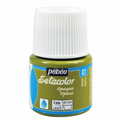 Culori pentru textile Setacolor Opaque Matt Pebeo, 45ml, Olive green 83
