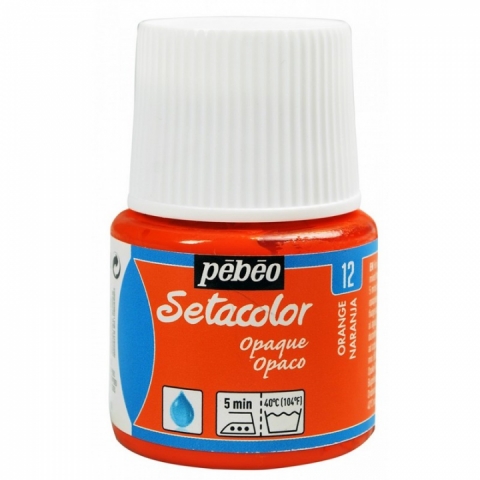 Culori pentru textile Setacolor Opaque Matt Pebeo, 45ml, Orange 12
