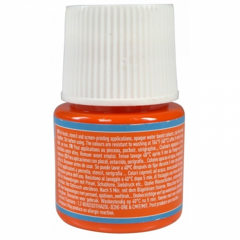 Culori pentru textile Setacolor Opaque Matt Pebeo, 45ml, Orange 12