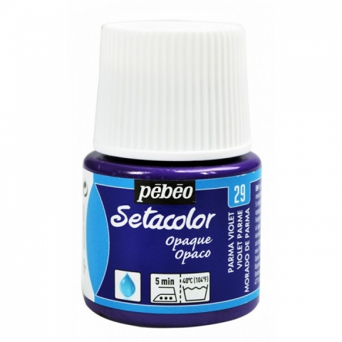 Culori pentru textile Setacolor Opaque Matt Pebeo, 45ml, Parma violet 29