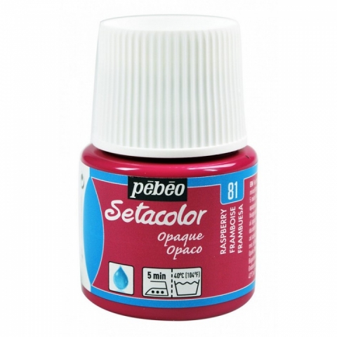 Culori pentru textile Setacolor Opaque Matt Pebeo, 45ml, Rasberry 81