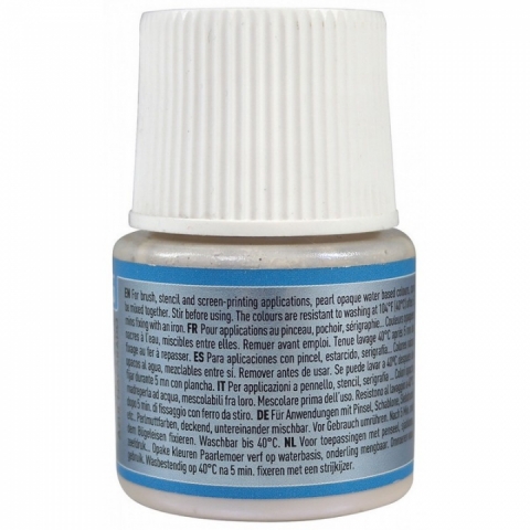 Culori pentru textile Setacolor Opaque Pearl Pebeo, 45ml, Blue pearl 95