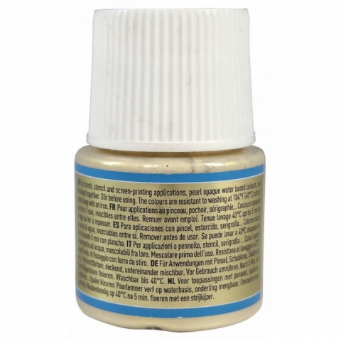 Culori pentru textile Setacolor Opaque Pearl Pebeo, 45ml, Gold pearl 97