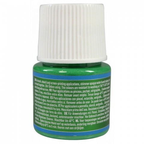 Culori pentru textile Setacolor Opaque Shimmer Pebeo, 45ml, Chlorophyll 43