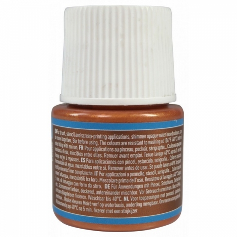 Culori pentru textile Setacolor Opaque Shimmer Pebeo, 45ml, Copper 47