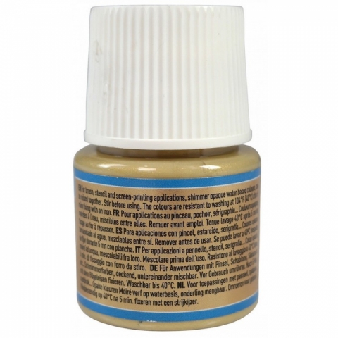 Culori pentru textile Setacolor Opaque Shimmer Pebeo, 45ml, Gold 45
