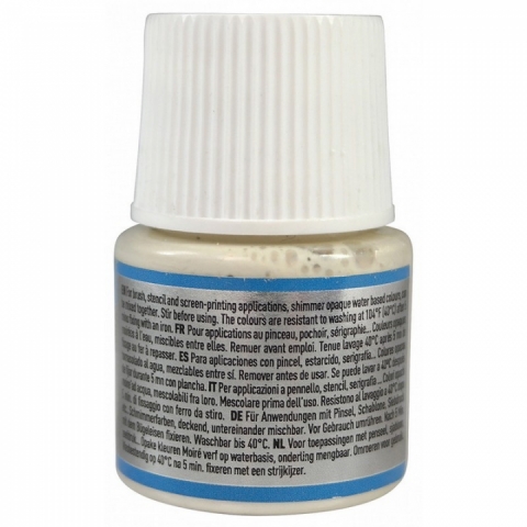 Culori pentru textile Setacolor Opaque Shimmer Pebeo, 45ml, Pearl 44