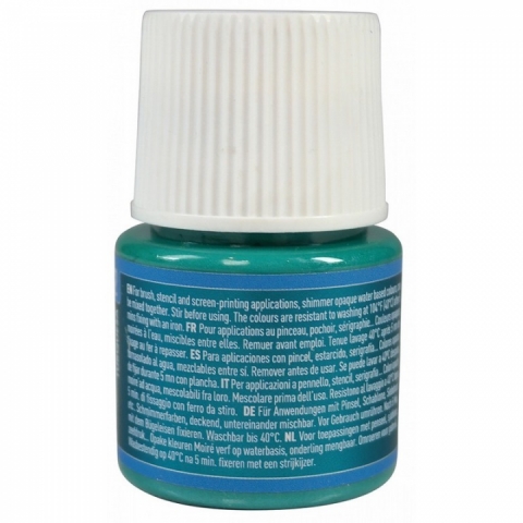 Culori pentru textile Setacolor Opaque Shimmer Pebeo, 45ml, Turquoise 42