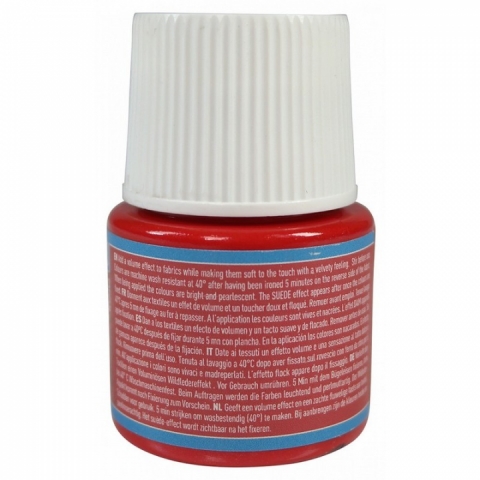 Culori pentru textile Setacolor Opaque Suede Pebeo, 45ml, Red 303