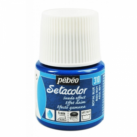 Culori pentru textile Setacolor Opaque Suede Pebeo, 45ml, Royal bue 310