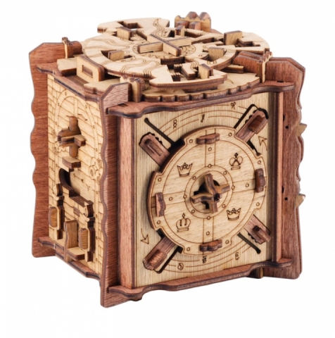 Cutie lemn cu puzzle