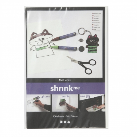 Set 100 folii termice de miscorare alb mat 79089