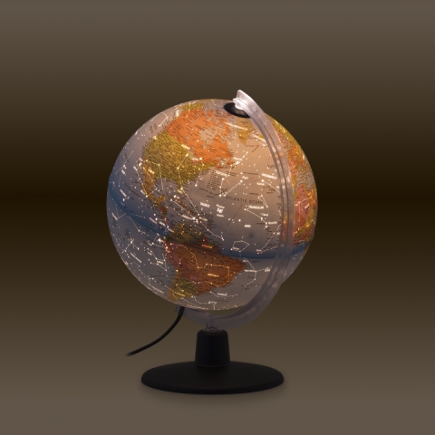 Glob iluminat 25 cm Night&Day, cerul noptii cand este aprins, USB, aplicatie realitate augmentata
