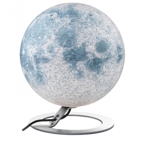 Glob iluminat National Geographic Luna 30 cm, baza metalica din aluminiu