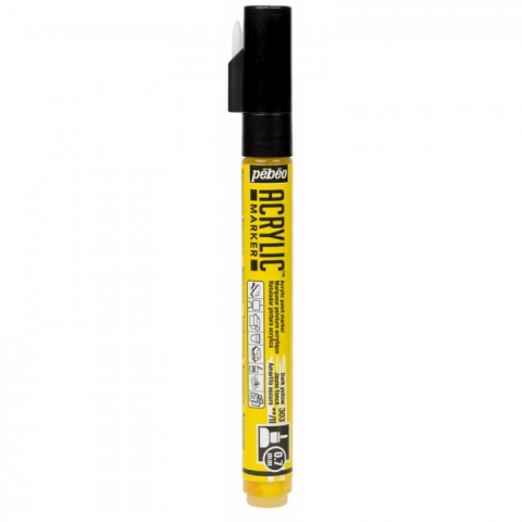 Marker Pebeo, Acrylic, 0.7mm, Dark yellow 03
