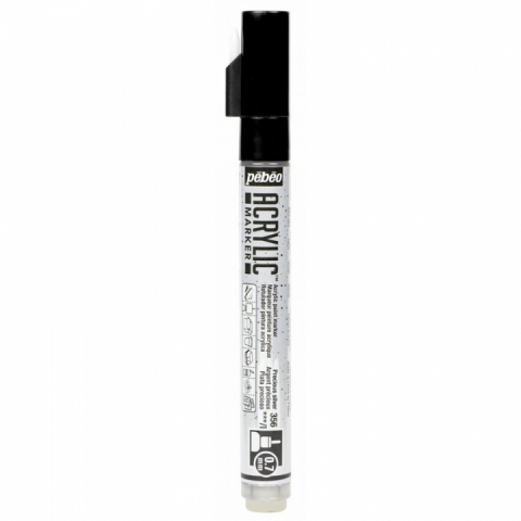 Marker Pebeo, Acrylic, 0.7mm, Precious silver 56