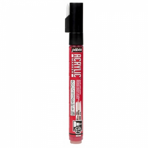 Marker Pebeo, Acrylic, 0.7mm, Red 08