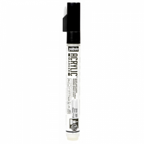 Marker Pebeo, Acrylic, 0.7mm, White 01