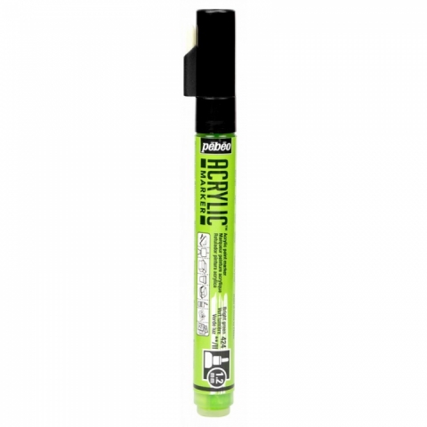 Marker Pebeo, Acrylic, 1.2mm, Bright green 24