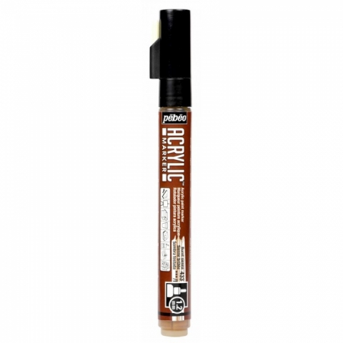 Marker Pebeo, Acrylic, 1.2mm, Burnt sienna 33