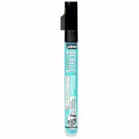 Marker Pebeo, Acrylic, 1.2mm, Caribbean blue 18