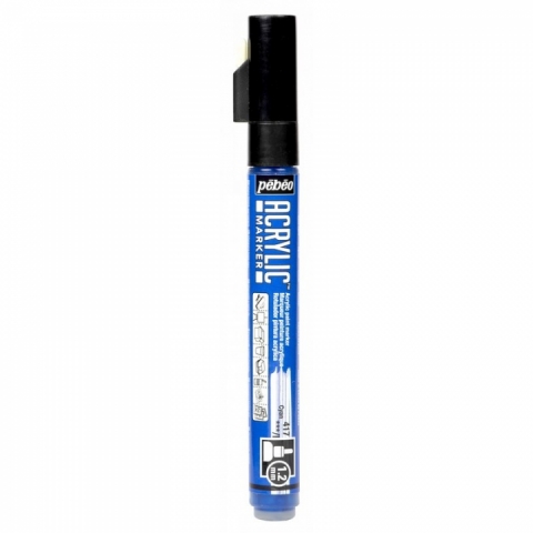 Marker Pebeo, Acrylic, 1.2mm, Cyan 17