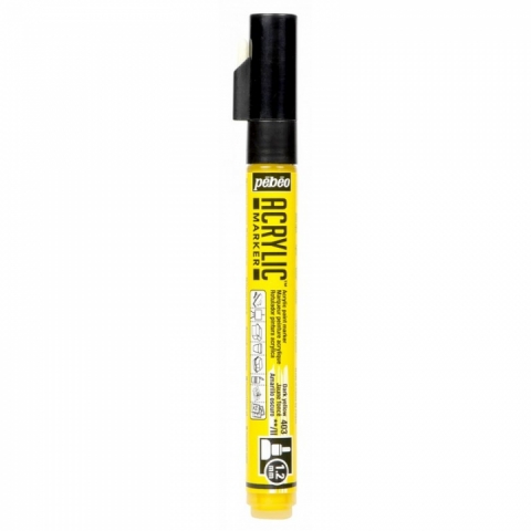 Marker Pebeo, Acrylic, 1.2mm, Dark yellow 03