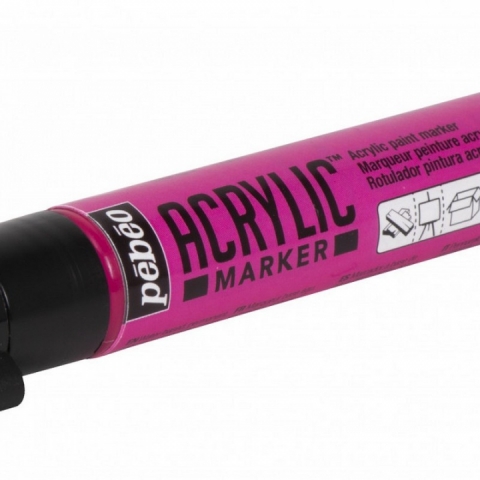 Marker Pebeo, Acrylic, 1.2mm, Fluo pink 43