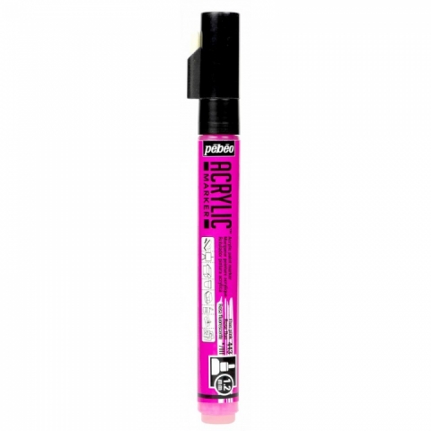 Marker Pebeo, Acrylic, 1.2mm, Fluo pink 43