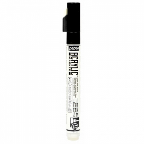 Marker Pebeo, Acrylic, 1.2mm, Nepal white 34
