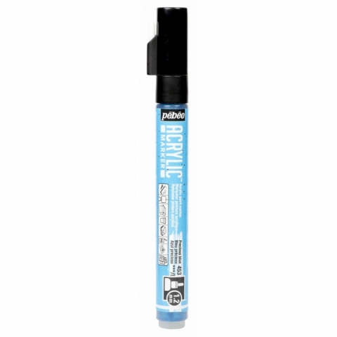 Marker Pebeo, Acrylic, 1.2mm, Precious blue 53