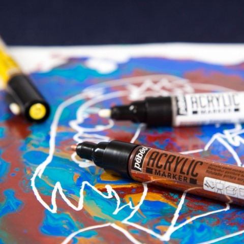 Marker Pebeo, Acrylic, 1.2mm, Precious copper 58