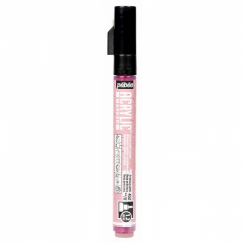 Marker Pebeo, Acrylic, 1.2mm, Precious pink 52