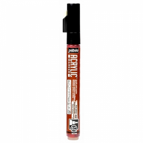 Marker Pebeo, Acrylic, 1.2mm, Raw sienna 32