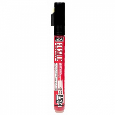 Marker Pebeo, Acrylic, 1.2mm, Red 08