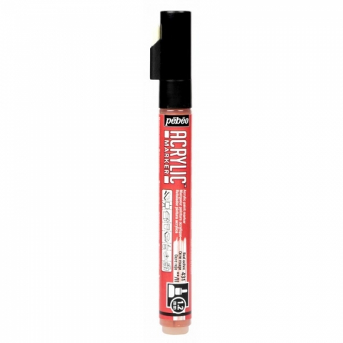 Marker Pebeo, Acrylic, 1.2mm, Red ochre 31