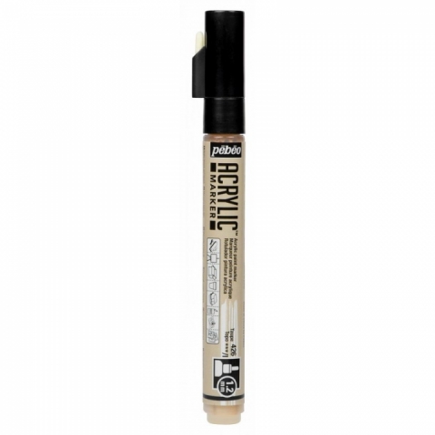 Marker Pebeo, Acrylic, 1.2mm, Taupe 26