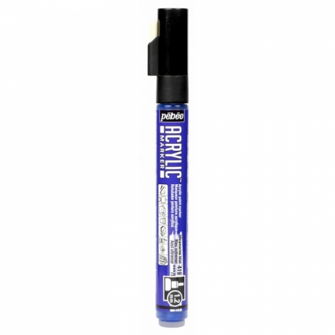 Marker Pebeo, Acrylic, 1.2mm, Ultramarine blue 19