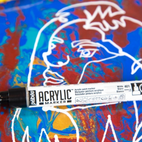 Marker Pebeo, Acrylic, 1.2mm, White 01