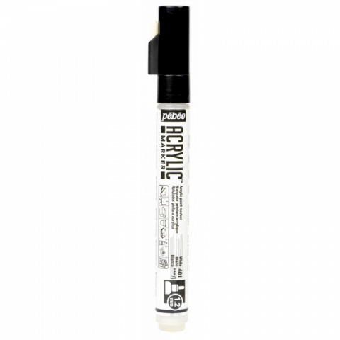 Marker Pebeo, Acrylic, 1.2mm, White 01