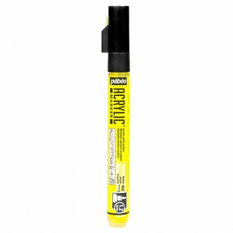 Marker Pebeo, Acrylic, 1.2mm, Yellow 02