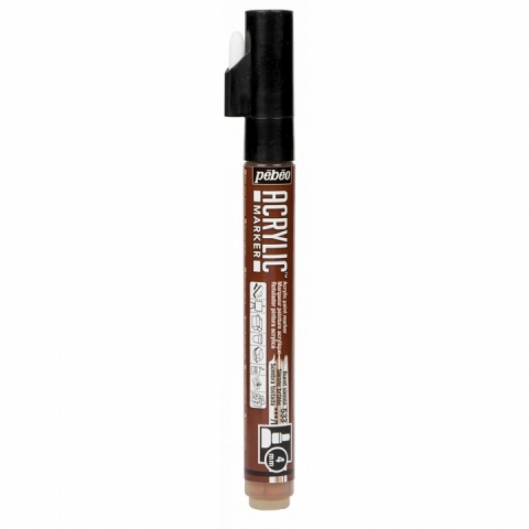 Marker Pebeo, Acrylic, 4mm, Burnt sienna 33