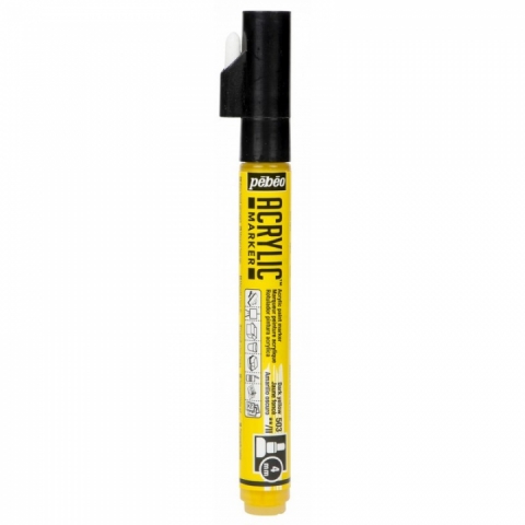 Marker Pebeo, Acrylic, 4mm, Dark yellow 03