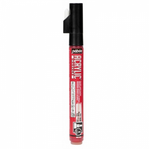 Marker Pebeo, Acrylic, 4mm, Red 08