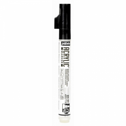 Marker Pebeo, Acrylic, 4mm, white 01