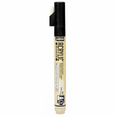 Marker Pebeo, Acrylic, 4mm dalta, Beige 27