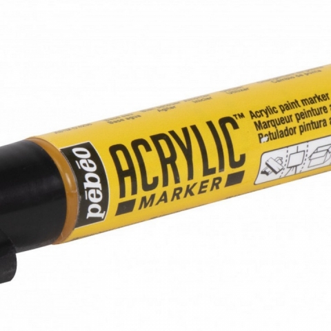 Marker Pebeo, Acrylic, 4mm dalta, Dark yellow 03